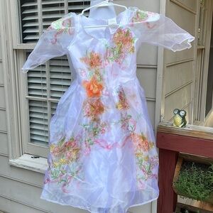 😍Disney Belle Beauty & The Beast Floral Celebration Dress Up Costume siz…